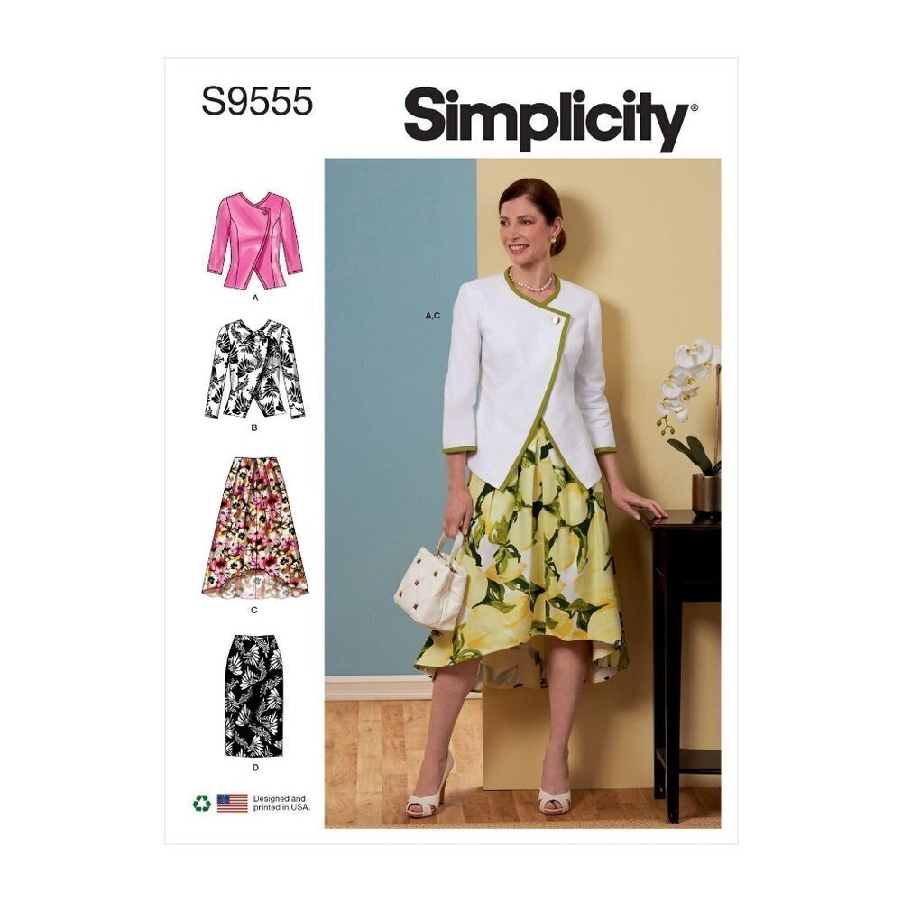 Simplicity Sewing Pattern 9555 11446 Skirt Top Jacket Misses Size 6-14‎